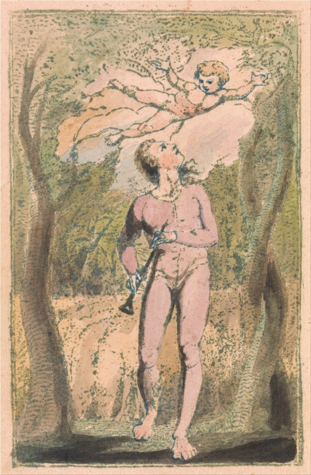 William Blake - Songs of Innocence and of Experience, Plate 1, Innocence Frontispiece (Bentley 2) - Google Art Project (2358767)