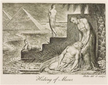 William Blake The Hiding of Moses 1824 Tate Gallery. Free illustration for personal and commercial use.