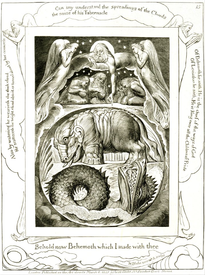 William Blake - Behemoth and Leviathan - Google Art Project