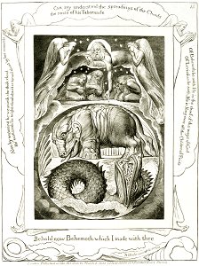 William Blake - Behemoth and Leviathan - Google Art Project. Free illustration for personal and commercial use.