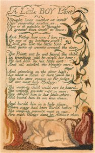 William Blake - Songs of Innocence and of Experience, Plate 43, A Little Boy Lost (Bentley 50) - Google Art Project