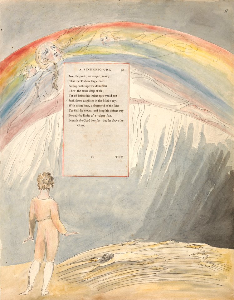 William Blake - The Poems of Thomas Gray, Design 51, The Progress of Poesy. - Google Art Project