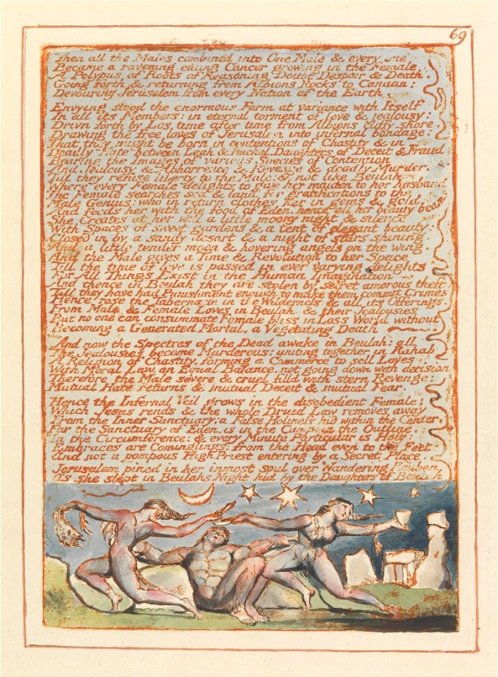 William Blake - Jerusalem, Plate 69, Then all the Males.... - Google Art Project