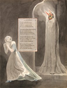 William Blake - The Poems of Thomas Gray, Design 31, A Long Story. - Google Art Project