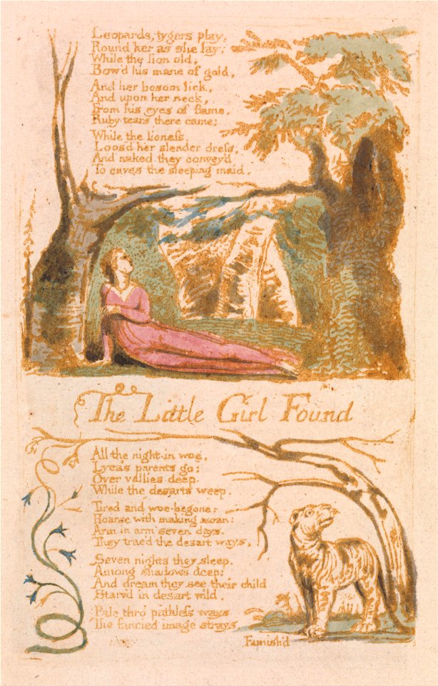William Blake - Songs of Innocence, Plate 6, The Little Girl Found (Bentley 35) - Google Art Project
