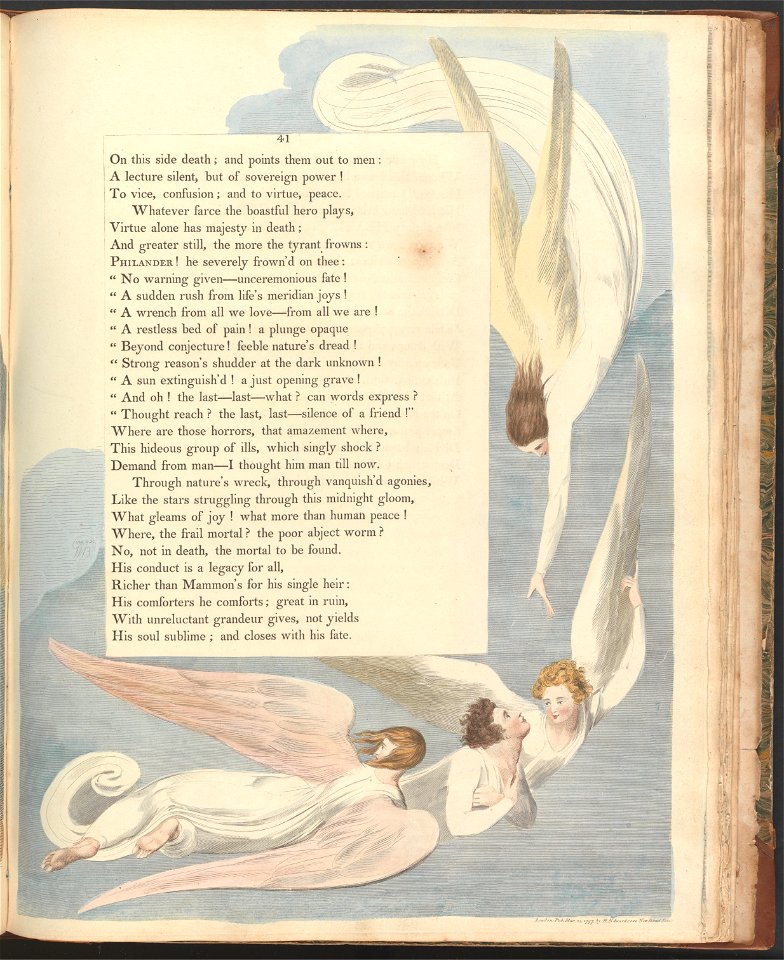William Blake - Young's Night Thoughts, Page 41, One radiant Mark, the Deathbed of the Just - Google Art Project
