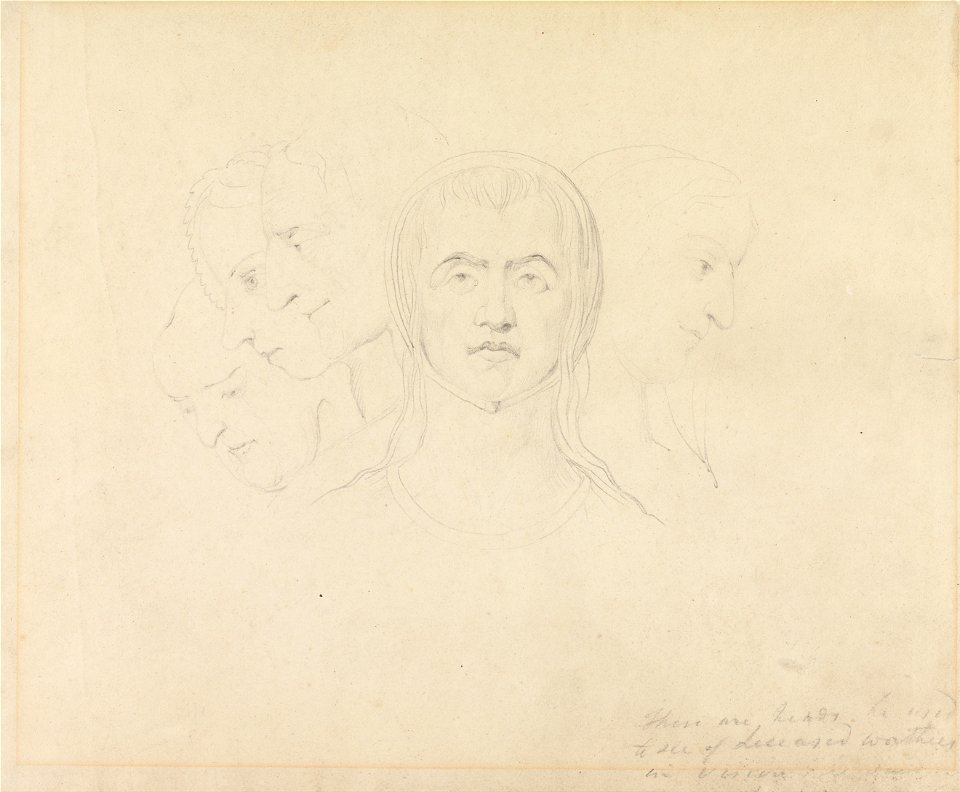 William Blake - Five Visionary Heads of Women - Google Art Project
