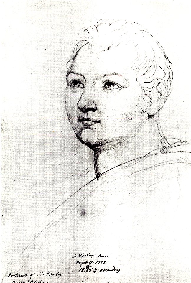 William Blake Portrait of John Varley c1818 280x192mm London Nat Portrait Gallery-contrast