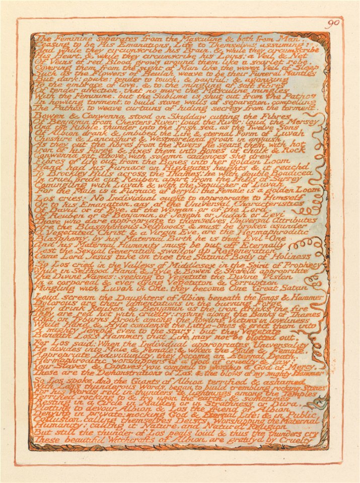 William Blake - Jerusalem, Plate 90, The Feminine separates.... - Google Art Project