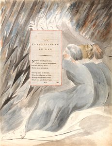 William Blake - The Poems of Thomas Gray, Design 71, The Fatal Sisters. - Google Art Project