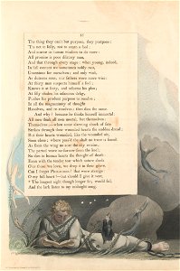 William Blake - Young's Night Thoughts, Page 15, The Longest Night Though Longer Far, Would Fail - Google Art Project