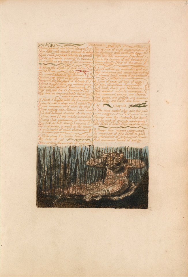 William Blake - The First Book of Urizen, Plate 6, Muster around the Bleak Desarts.... (Bentley 4) - Google Art Project
