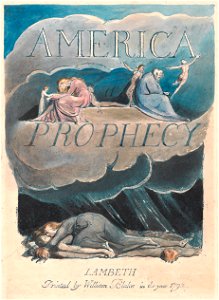 William Blake - America. A Prophecy, Plate 2, Title Page - Google Art Project
