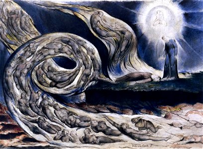 William Blake - The Lovers' Whirlwind, Francesca da Rimini and Paolo Malatesta - WGA02230