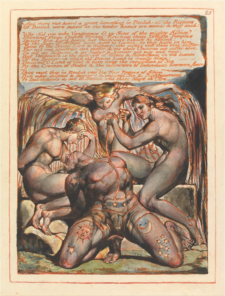 William Blake - Jerusalem, Plate 25, And there was heard.... - Google Art Project