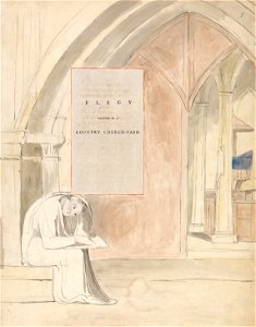 William Blake - The Poems of Thomas Gray, Design 105, Elegy Written in a Country Church-Yard. - Google Art Project. Free illustration for personal and commercial use.