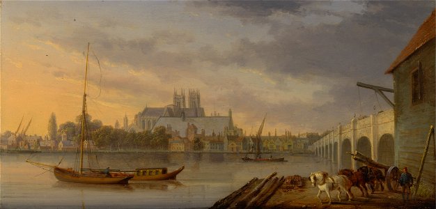 William Anderson - A View of Westminster Bridge and the Abbey from the South Side - Google Art Project