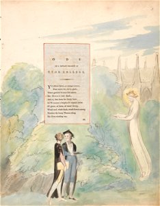 William Blake - The Poems of Thomas Gray, Design 15, Ode on a Distant Prospect of Eton College. - Google Art Project