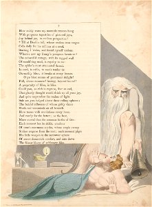 William Blake - Young's Night Thoughts, Page 7, Till at Death's Toll, Whose Restless Iron Tongue - Google Art Project