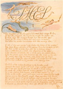 William Blake - The Book of Thel, Plate 3, Thel , I , The daughters of Mne Seraphim . . . . - Google Art Project. Free illustration for personal and commercial use.
