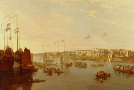 William Daniell - The European Factories, Canton - Google Art Project