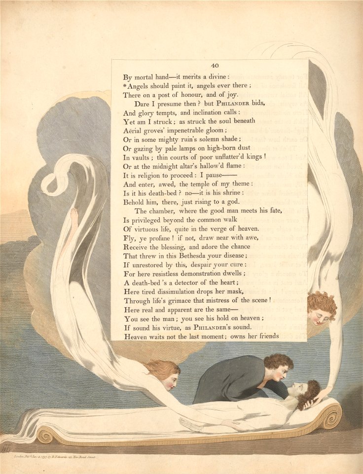 William Blake - Young's Night Thoughts, Page 40, Angels Should Paint It, Angels Ever There - Google Art Project