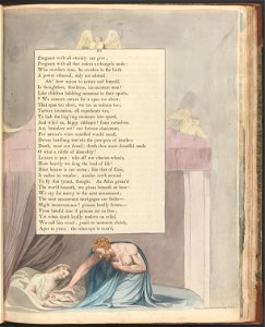 William Blake - Young's Night Thoughts, Page 23, We censure nature for a span too short - Google Art Project