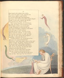 William Blake - Young's Night Thoughts, Page 31, 'Tis greatly wise to talk with our past hours - Google Art Project