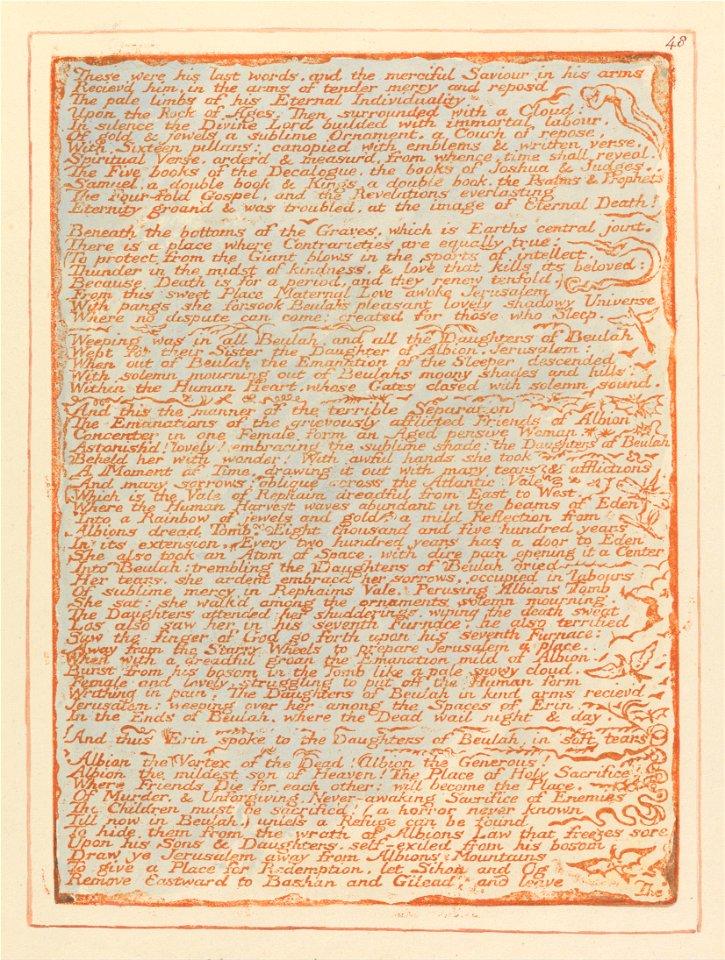 William Blake - Jerusalem, Plate 48, These were his last words.... - Google Art Project