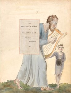 William Blake - The Poems of Thomas Gray, Design 41, The Progress of Poesy. - Google Art Project