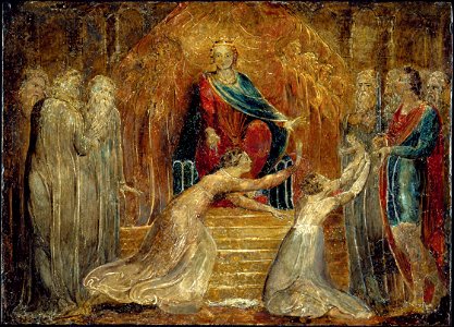 William Blake - The Judgment of Solomon. Free illustration for personal and commercial use.