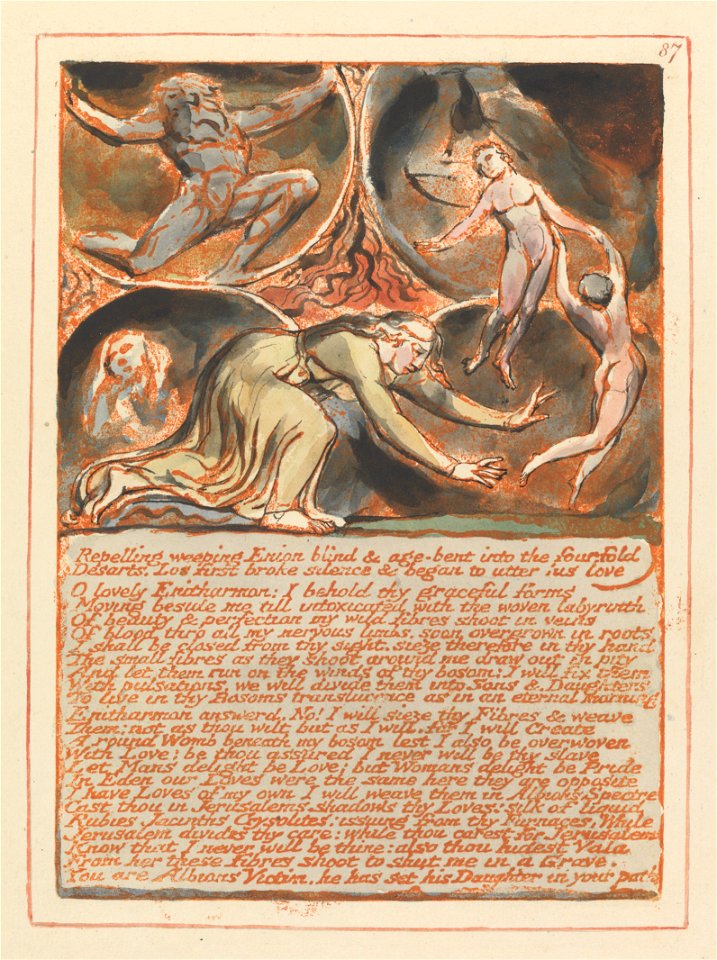 William Blake - Jerusalem, Plate 87, Repelling weeping Enion.... - Google Art Project