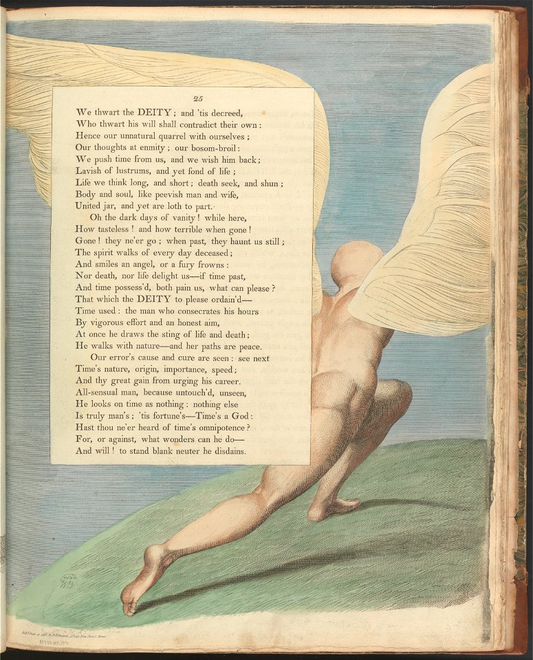 William Blake - Young's Night Thoughts, Page 25, Behold him, when past by; what then is seen - Google Art Project
