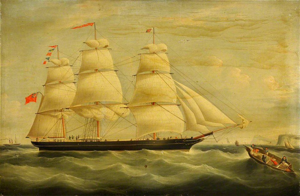 William Ball Spencer (1854-1923) (style of) - The Clipper 'Christopher Newton' - BHC3255 - Royal Museums Greenwich