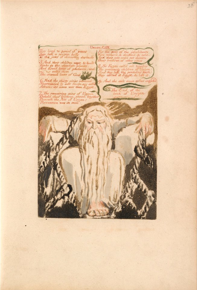William Blake - The First Book of Urizen, Plate 27, They Lived a Period of Years . . . . (Bentley 28) - Google Art Project