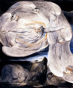 William Blake - Job Confessing his Presumption to God who Answers from the Whirlwind - WGA02223