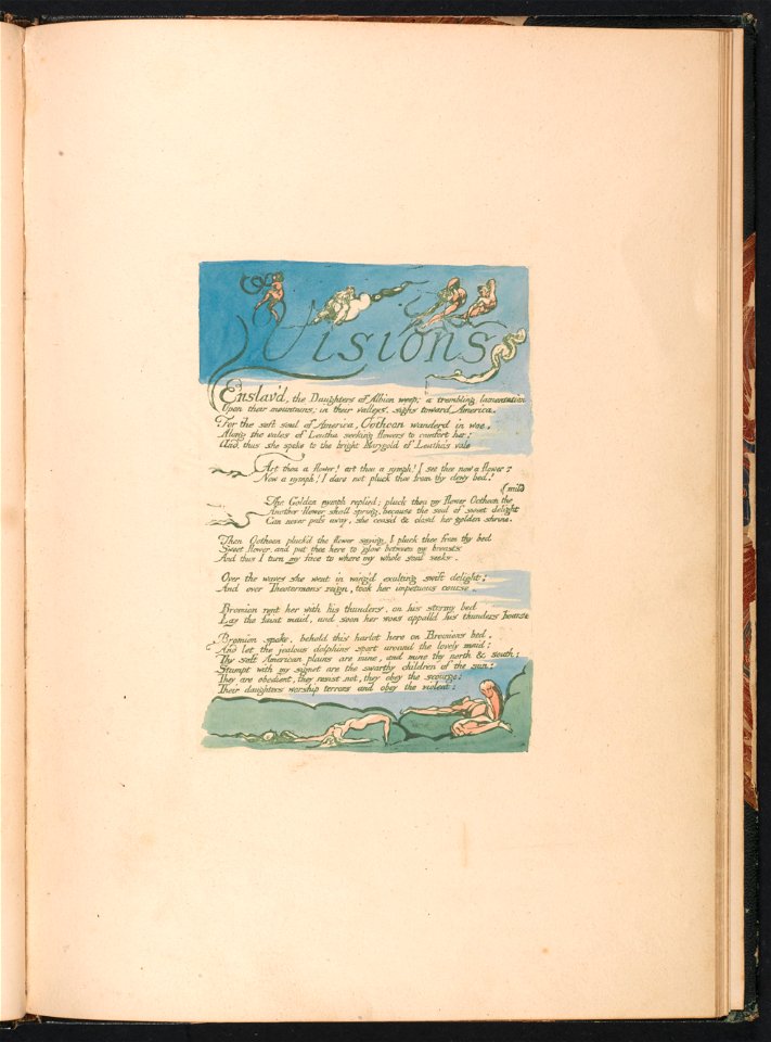William Blake - Visions of the Daughters of Albion, Plate 4, Visions - Enslav'd the Daughters . . . .  - Google Art Project