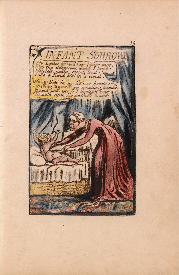 William Blake - Songs of Innocence and of Experience, Plate 39, Infant Sorrow (Bentley 48) - Google Art Project