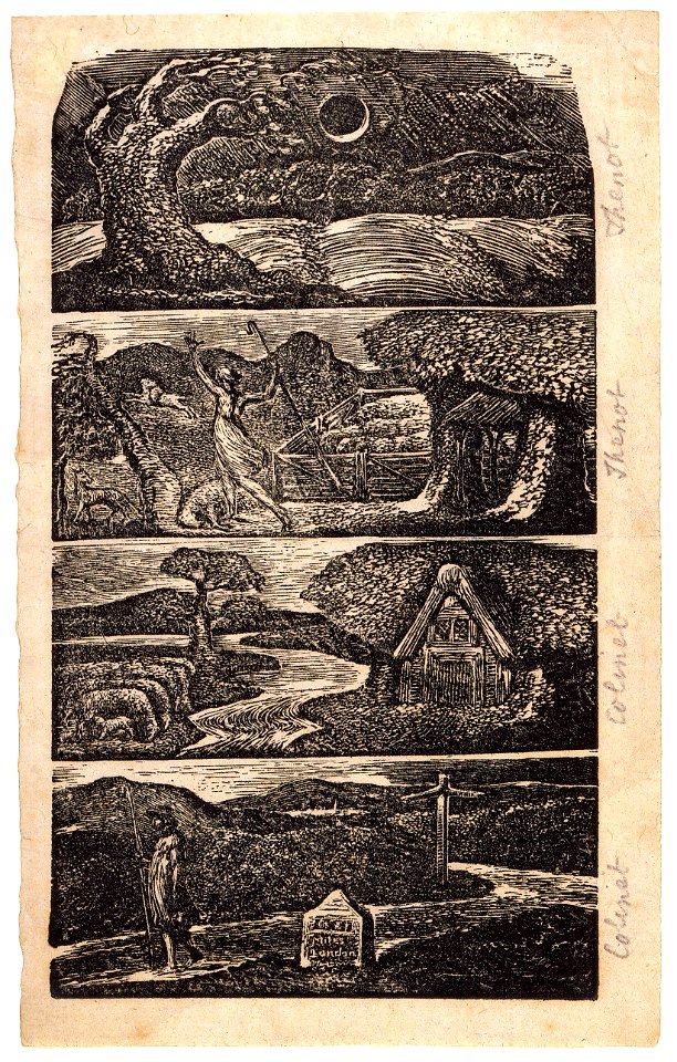 William Blake four illustrations to Virgil