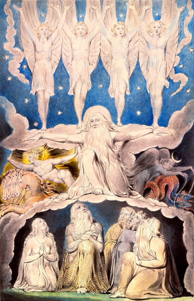 William Blake - When the Morning Stars Sang Together - Google Art Project