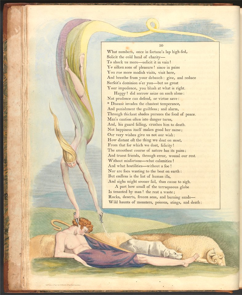 William Blake - Young's Night Thoughts, Page 10, Disease invades the chastest temperence - Google Art Project