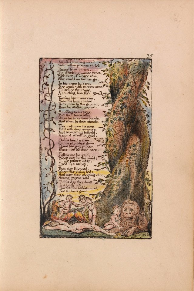 William Blake - Songs of Innocence and of Experience, Plate 35, The Little Girl Found (Bentley 36) - Google Art Project
