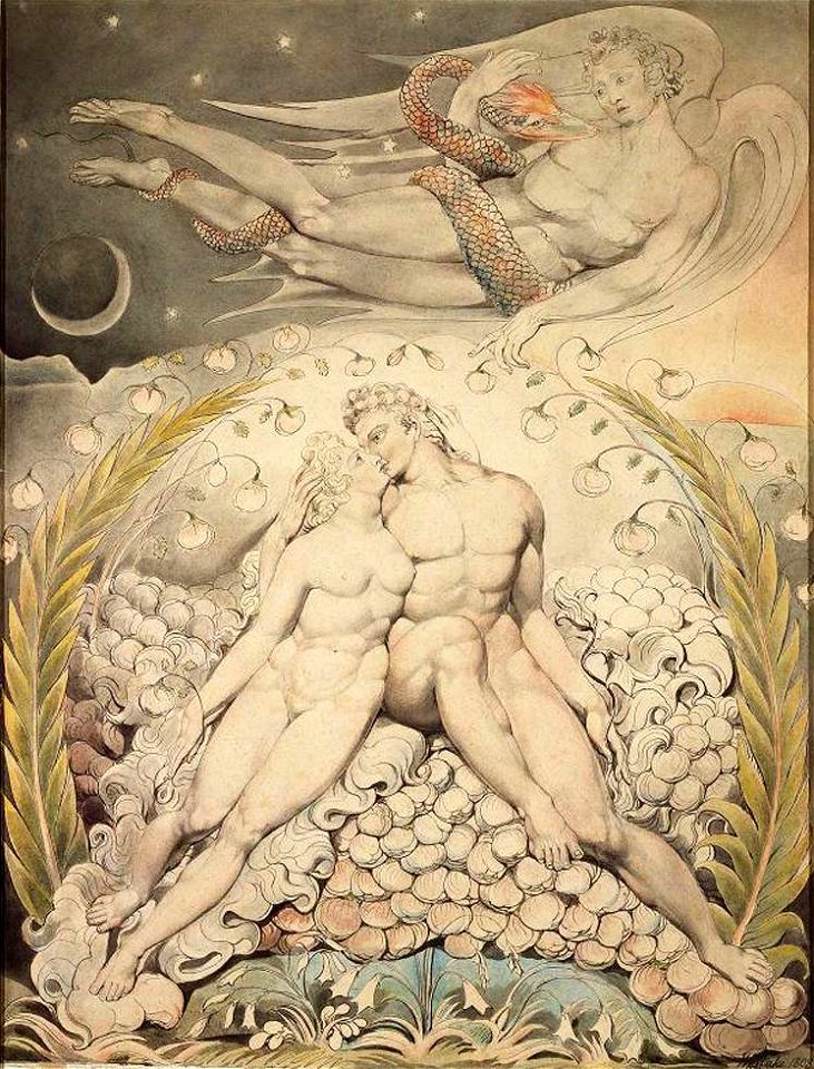 William Blake - Satan Watching the Caresses of Adam and Eve - WGA02226