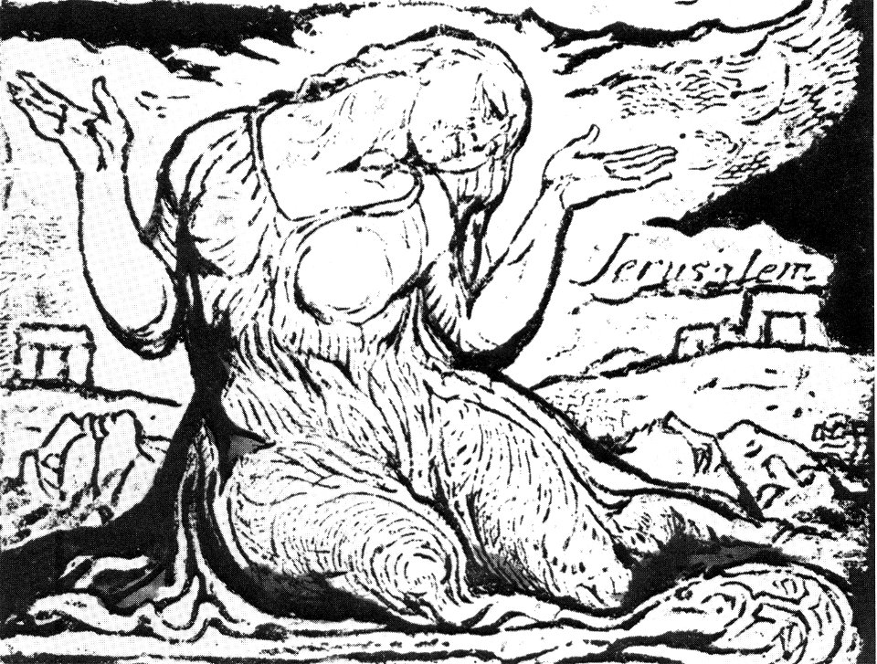 William Blake, Plate 92 Jerusalem (copy A) detail