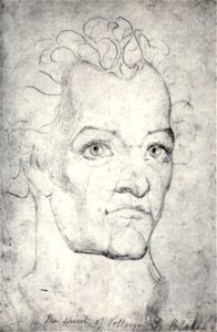 William Blake, Visionary Head of Voltaire c 1820