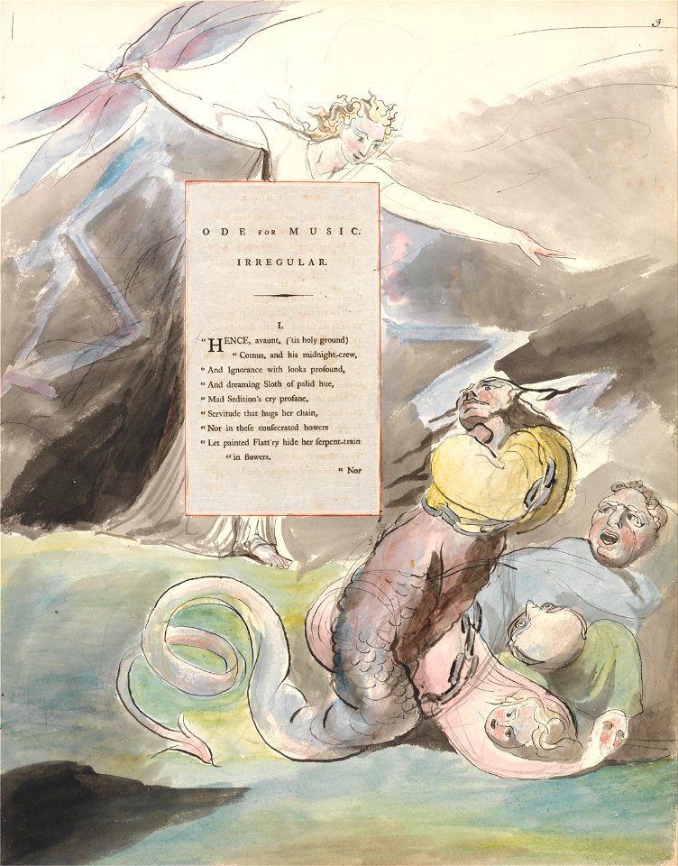 William Blake - The Poems of Thomas Gray, Design 95, Ode for Music. - Google Art Project
