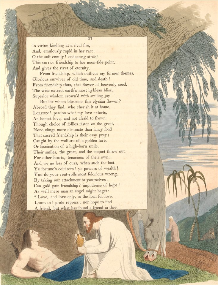 William Blake - Young's Night Thoughts, Page 37, Love, and Love Only, Is the Loan for Love - Google Art Project
