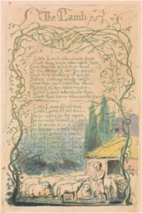William Blake - Songs of Innocence and of Experience, Plate 18, The Lamb (Bentley 8) - Google Art Project