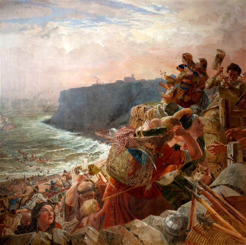 William Bell Scott (1811-1890) - The Danes Descend upon the Coast and at Last Possess Northumberland - 584367 - National Trust