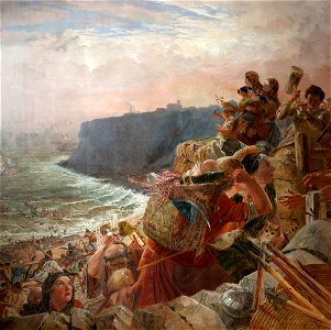 William Bell Scott (1811-1890) - The Danes Descend upon the Coast and at Last Possess Northumberland - 584367 - National Trust